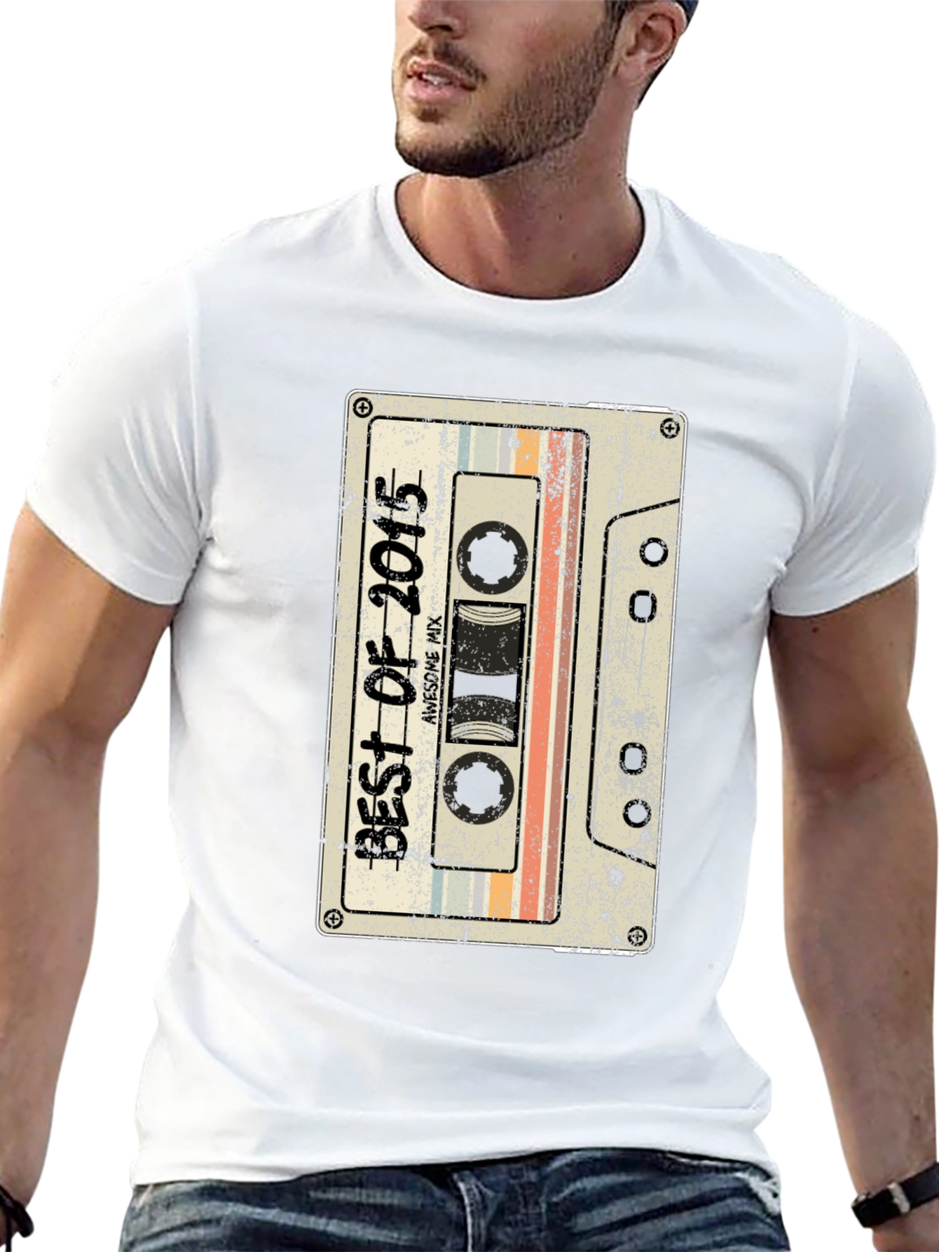 Retro Best of 2015 Cassette Tape Graphic T-Shirt