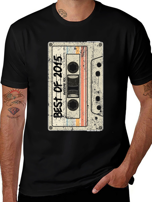 Retro Best of 2015 Cassette Tape Graphic T-Shirt