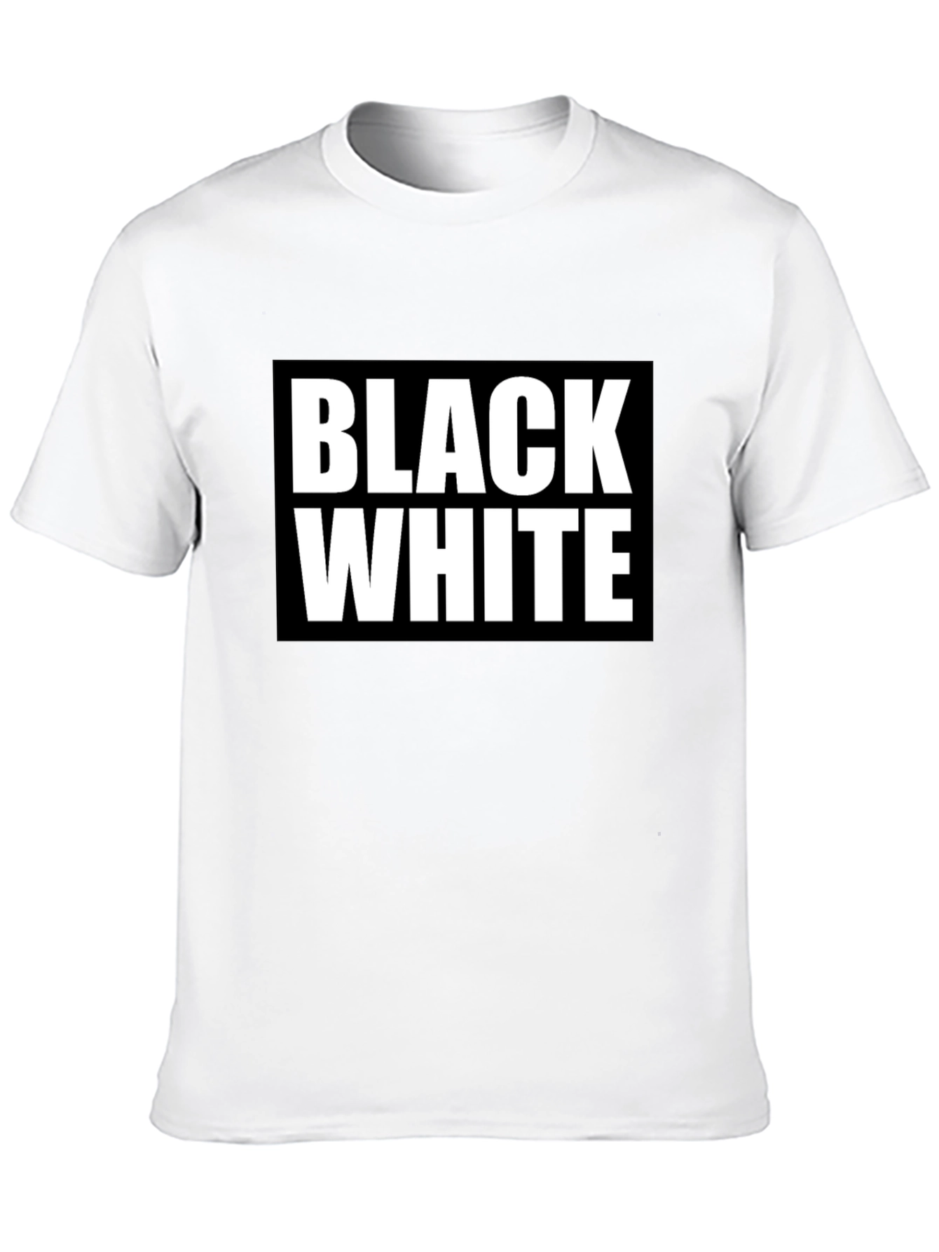 Black & White Graphic Tee - Bold Contrast Design