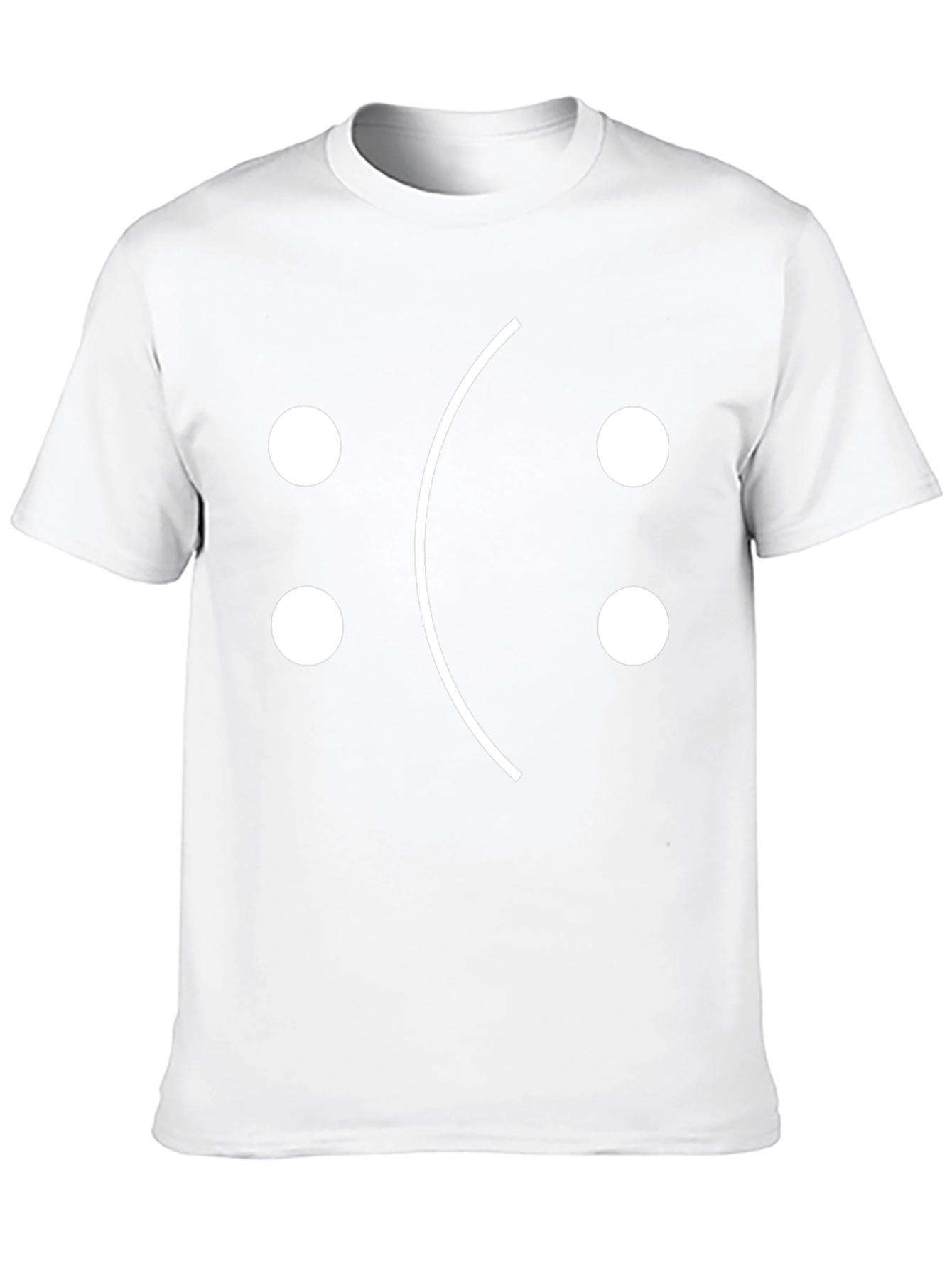 Sad Face Graphic Tee - Black Cotton T-Shirt
