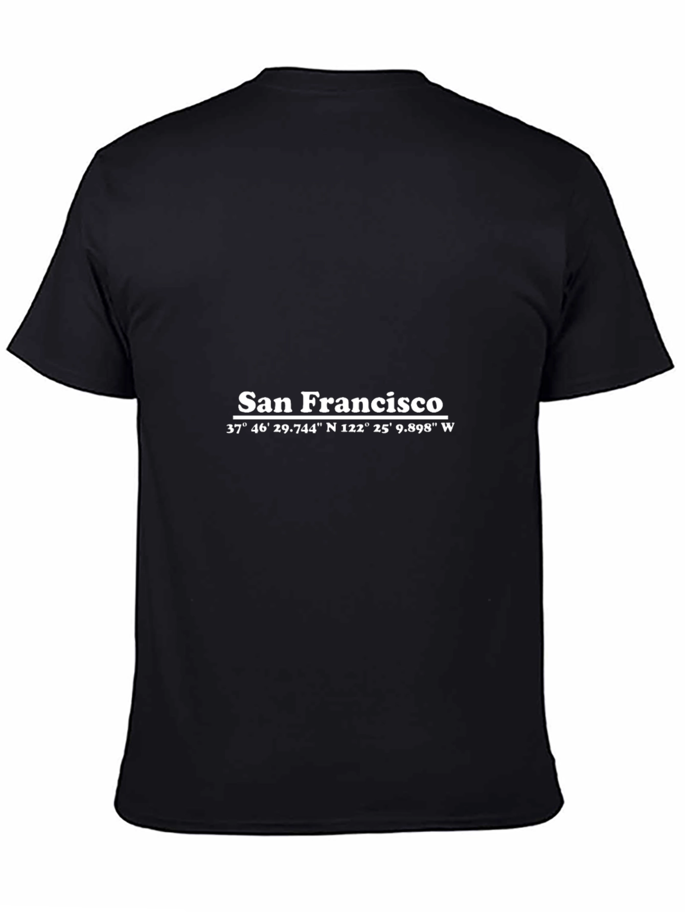 San Francisco Coordinates Black T-Shirt