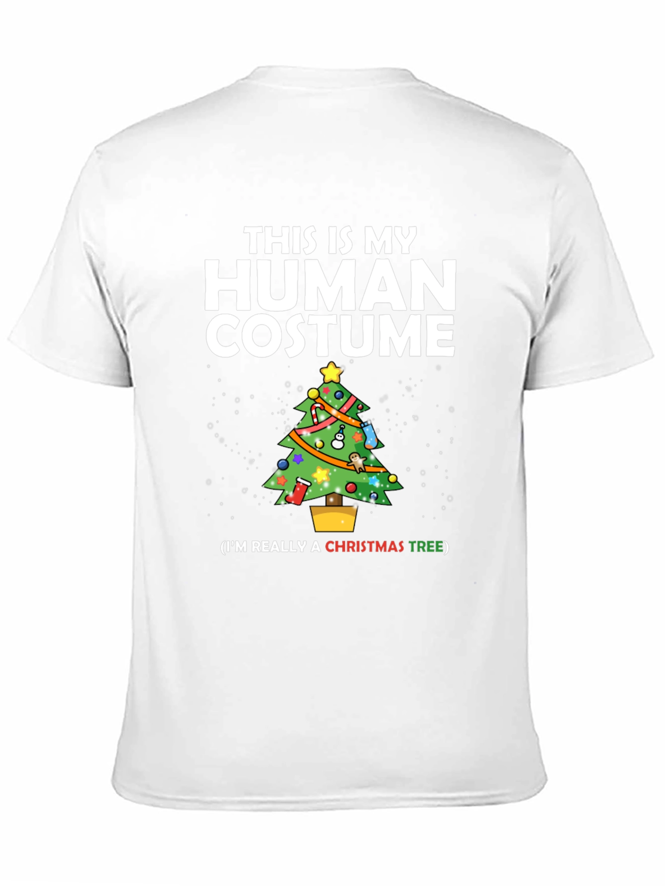 Funny Christmas Tree Human Costume Holiday T-Shirt