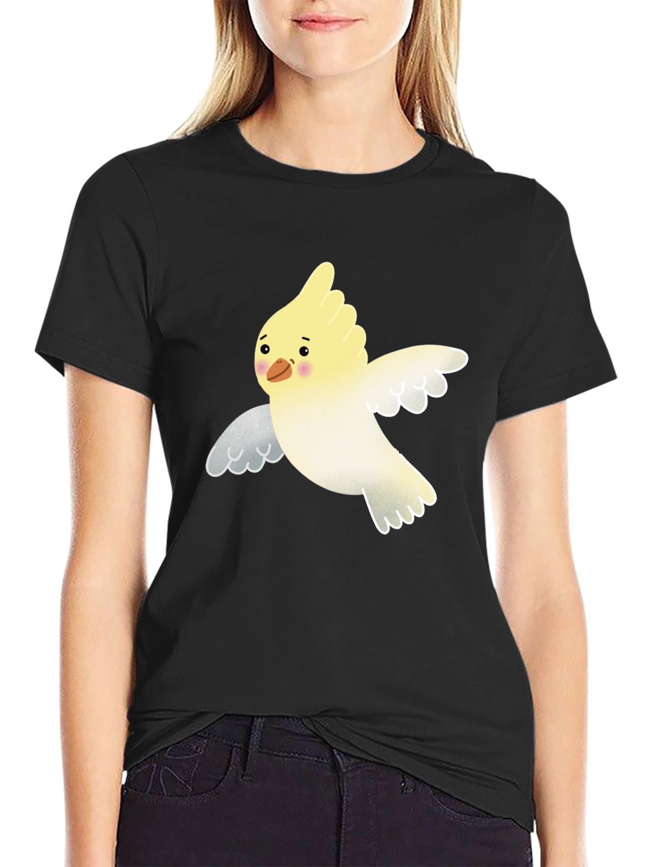 Cute Cockatiel Bird Graphic T-Shirt
