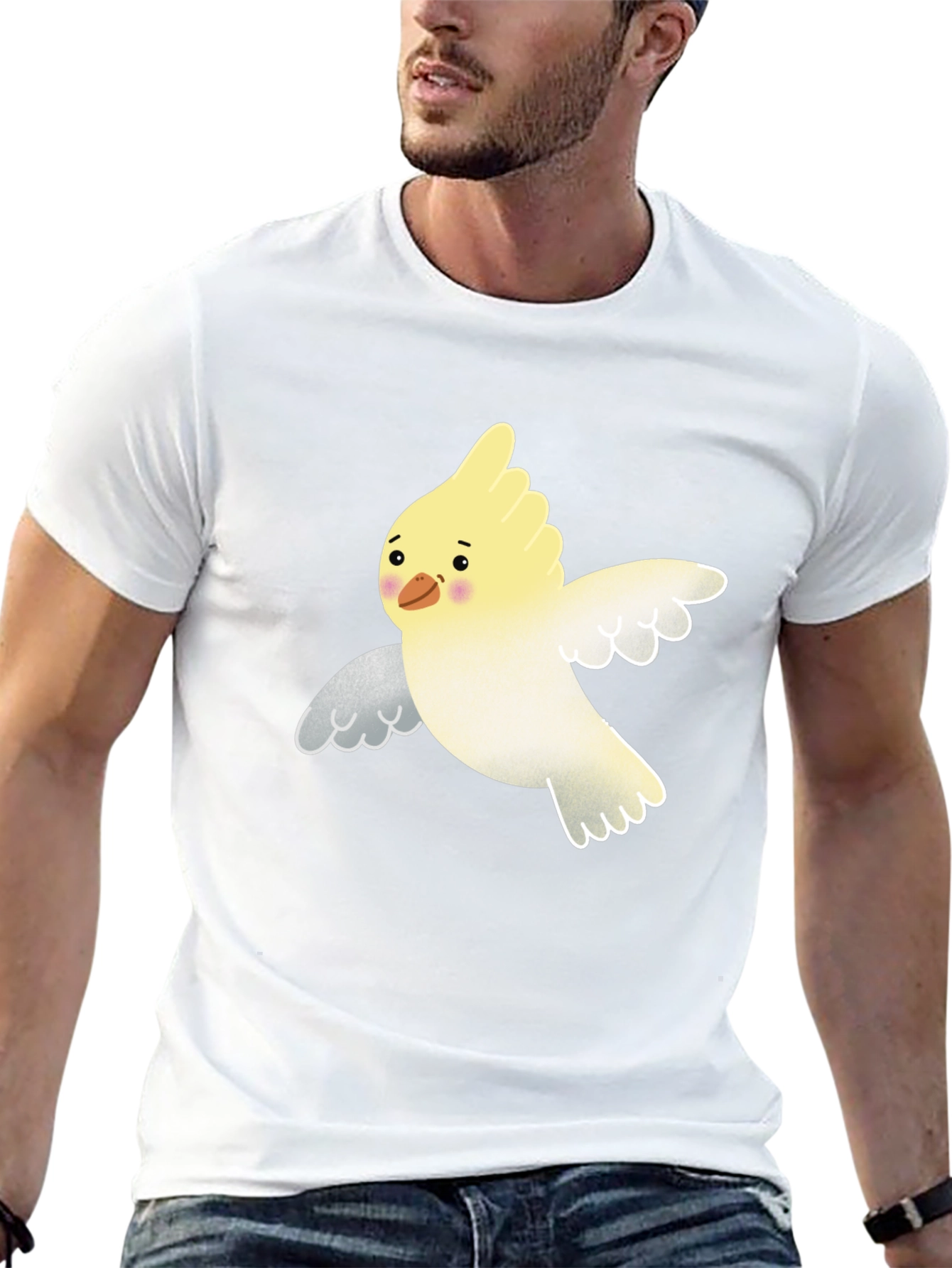 Cute Cockatiel Bird Graphic T-Shirt