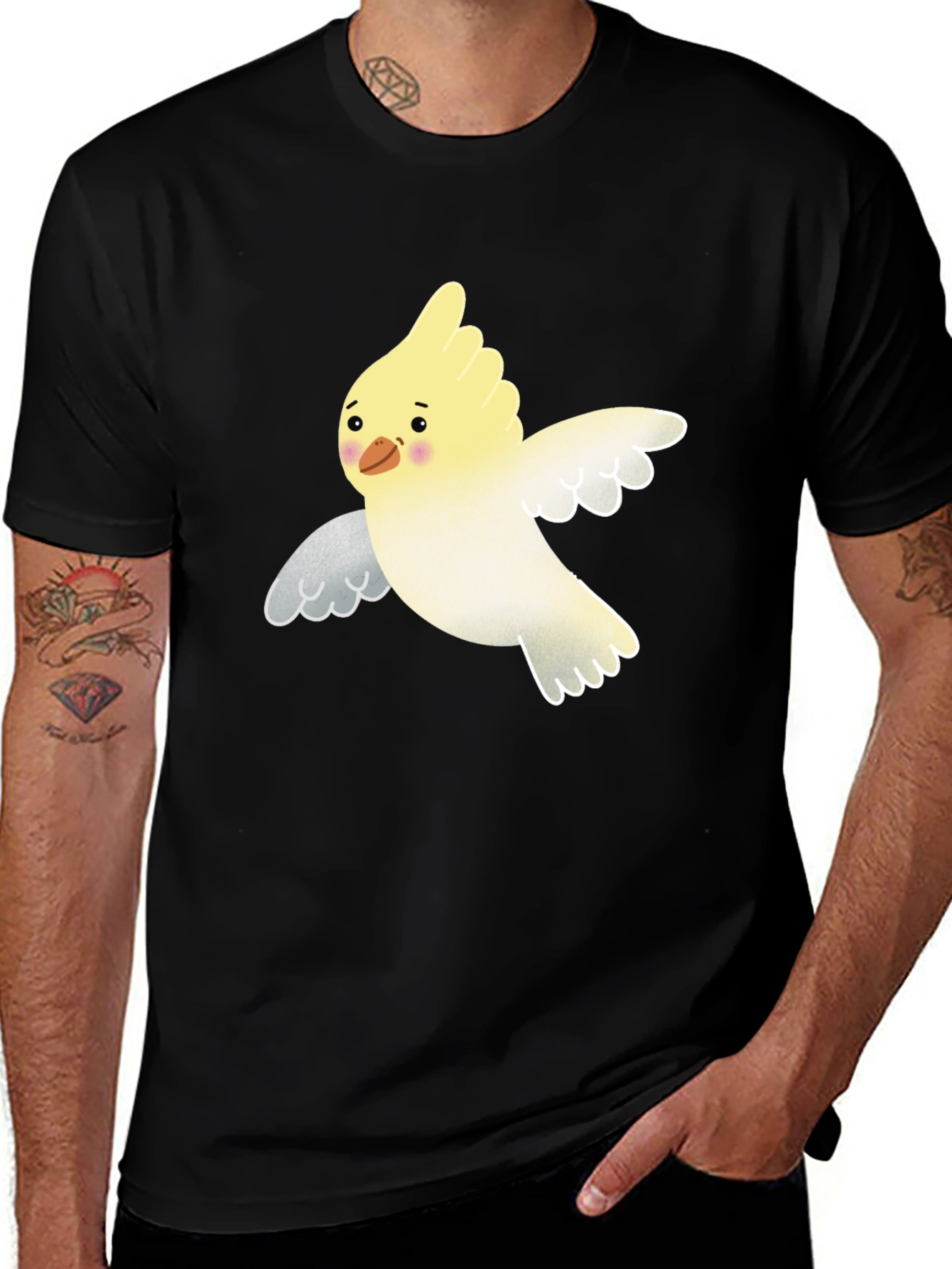 Cute Cockatiel Bird Graphic T-Shirt