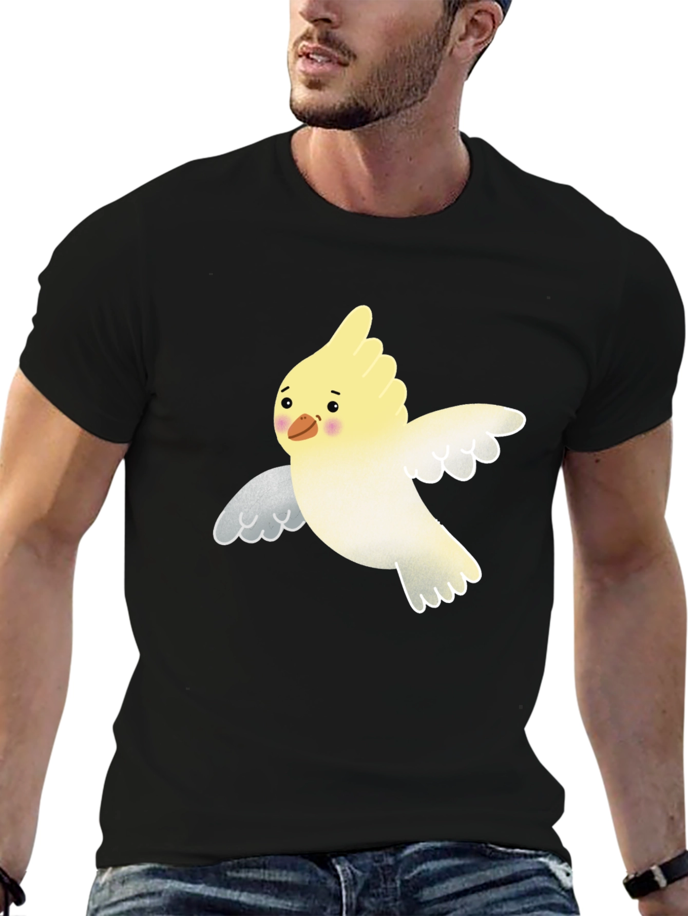 Cute Cockatiel Bird Graphic T-Shirt
