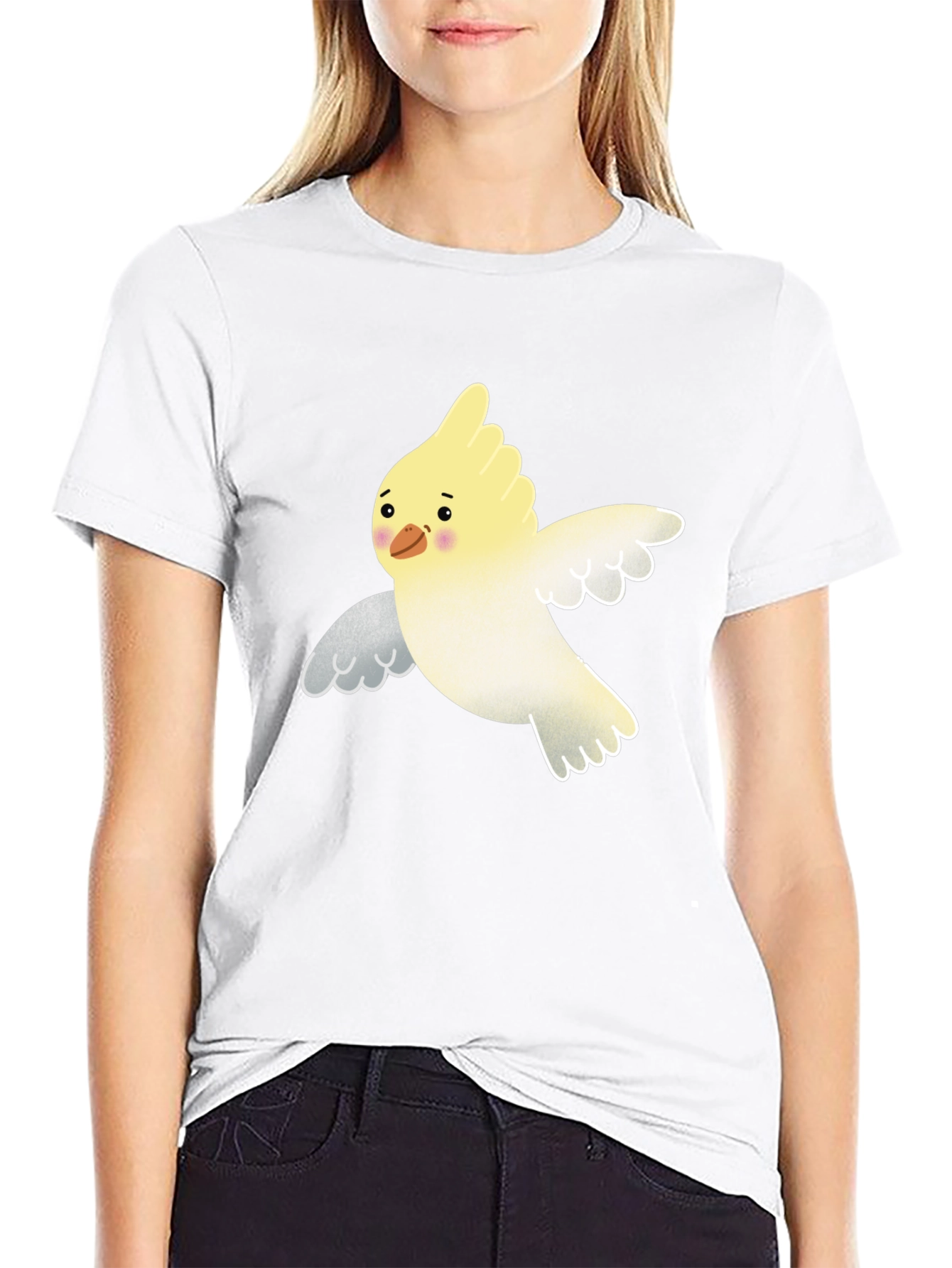 Cute Cockatiel Bird Graphic T-Shirt