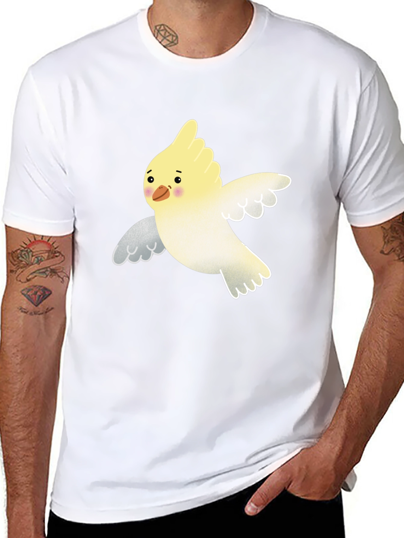Cute Cockatiel Bird Graphic T-Shirt