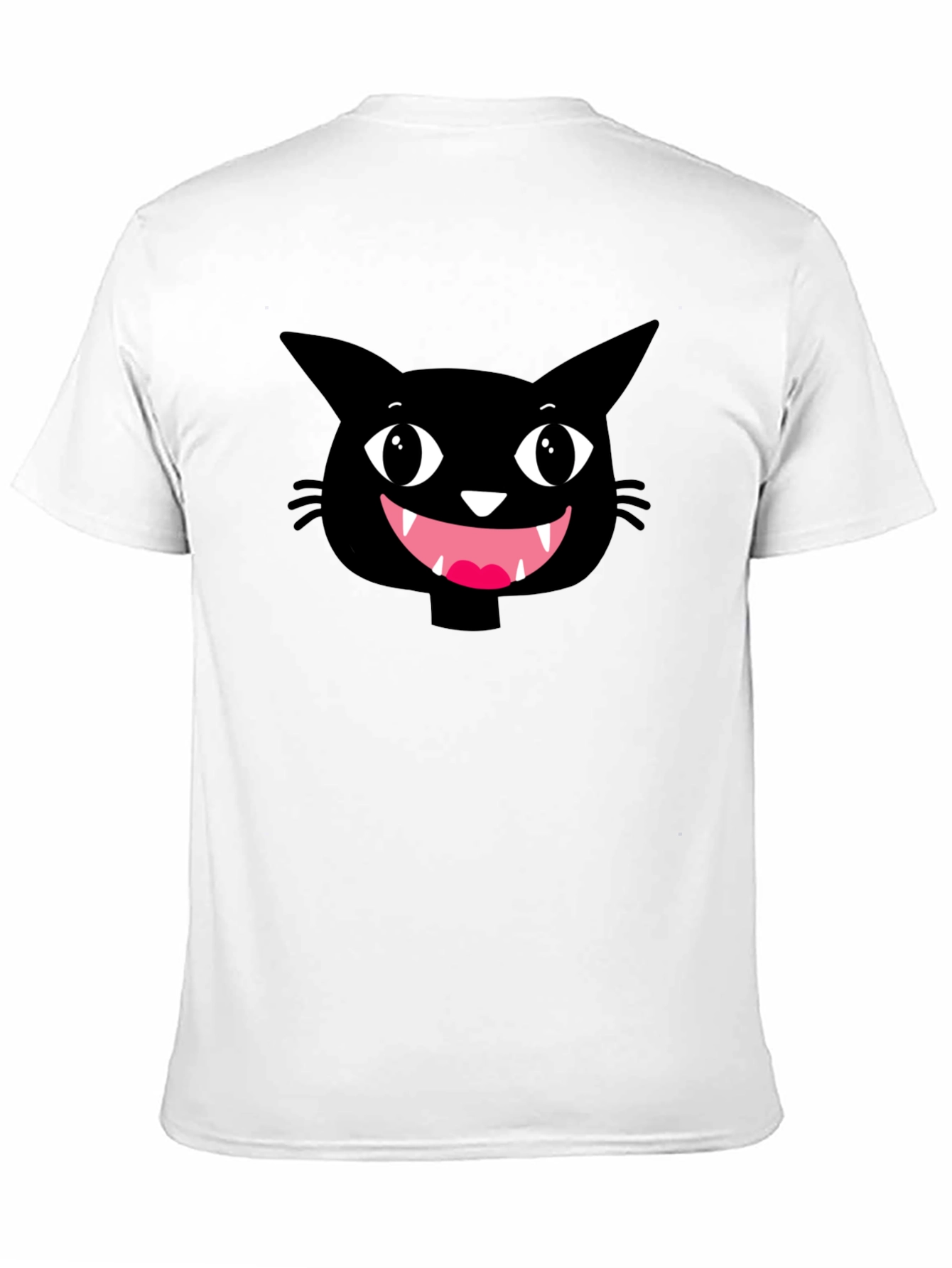 Funny Black Cat Face Graphic T-Shirt