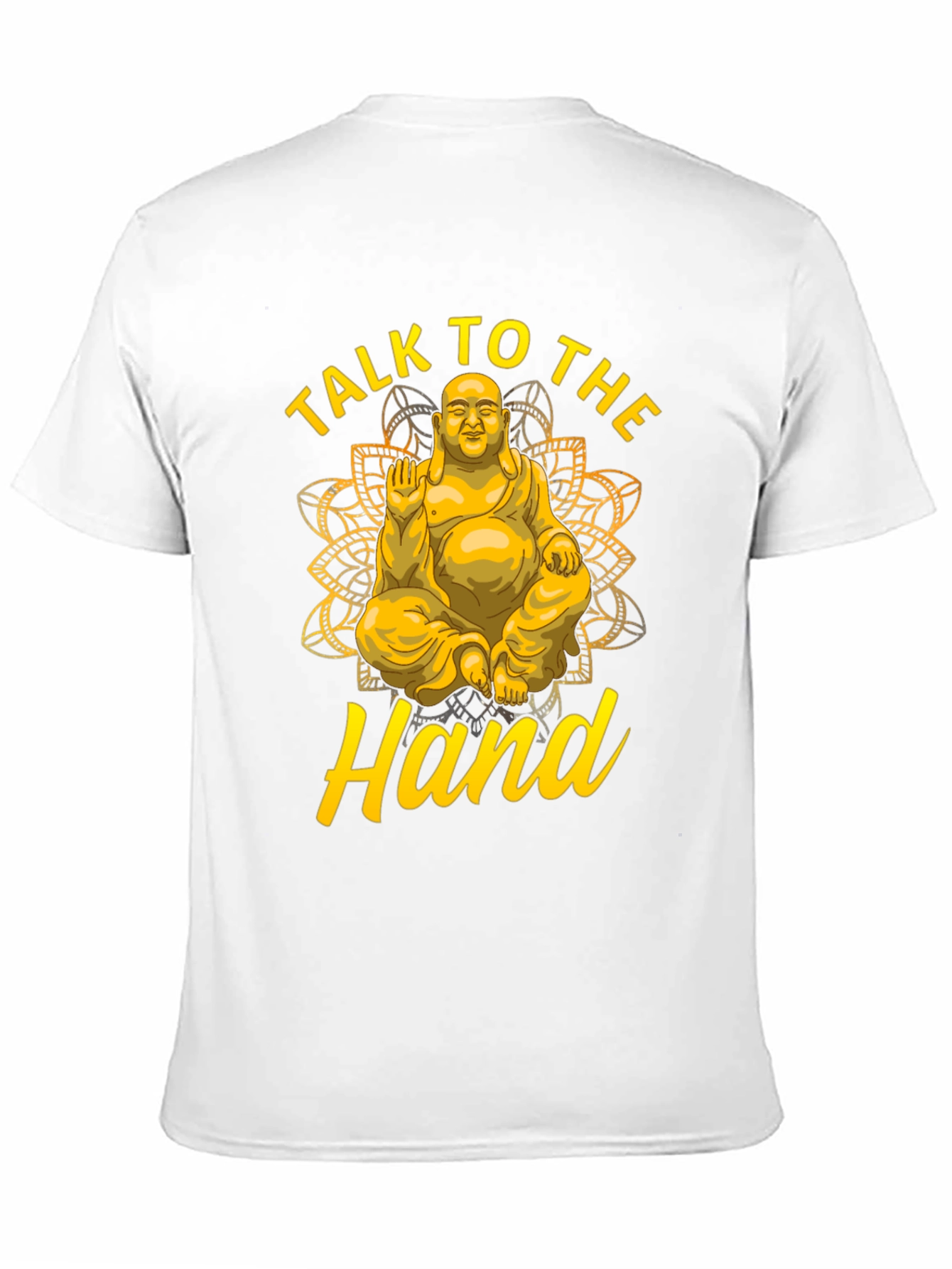 Talk To The Hand Buddha Graphic Tee - Black