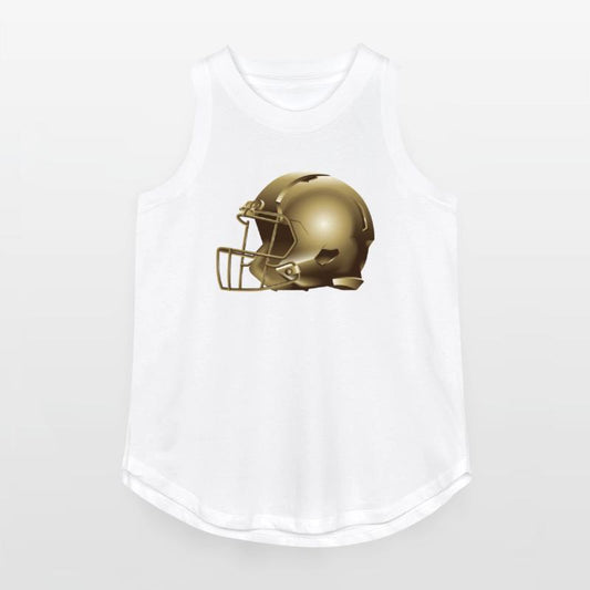golden american football helmet