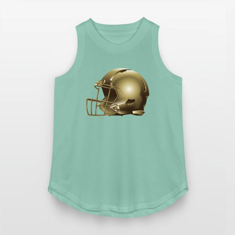 golden american football helmet