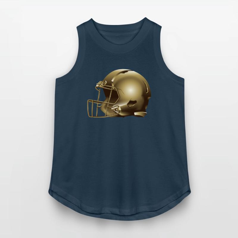 golden american football helmet