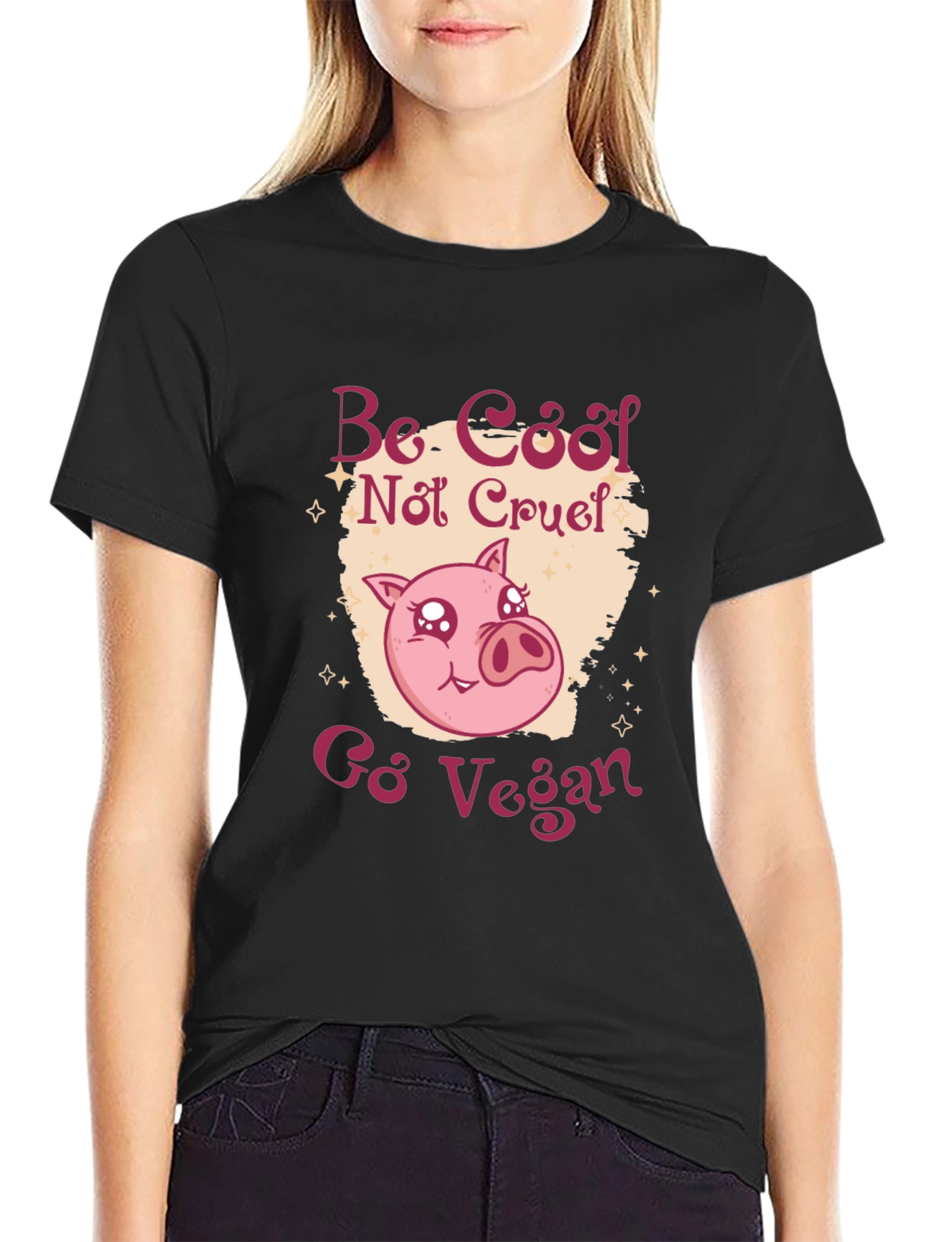 Be Cool Not Cruel Go Vegan T-Shirt