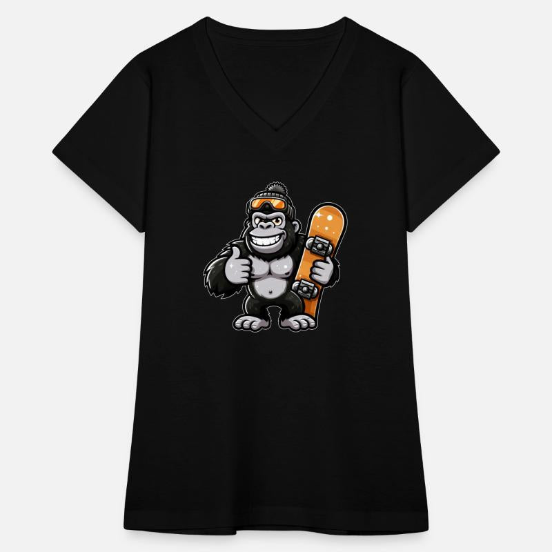 Gorilla snowboard snowboarder winter sport winter