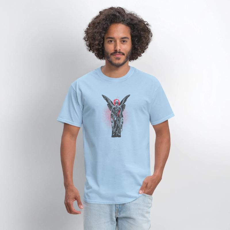 Gothic Angel Wings Tee, Unisex Cotton T-Shirt