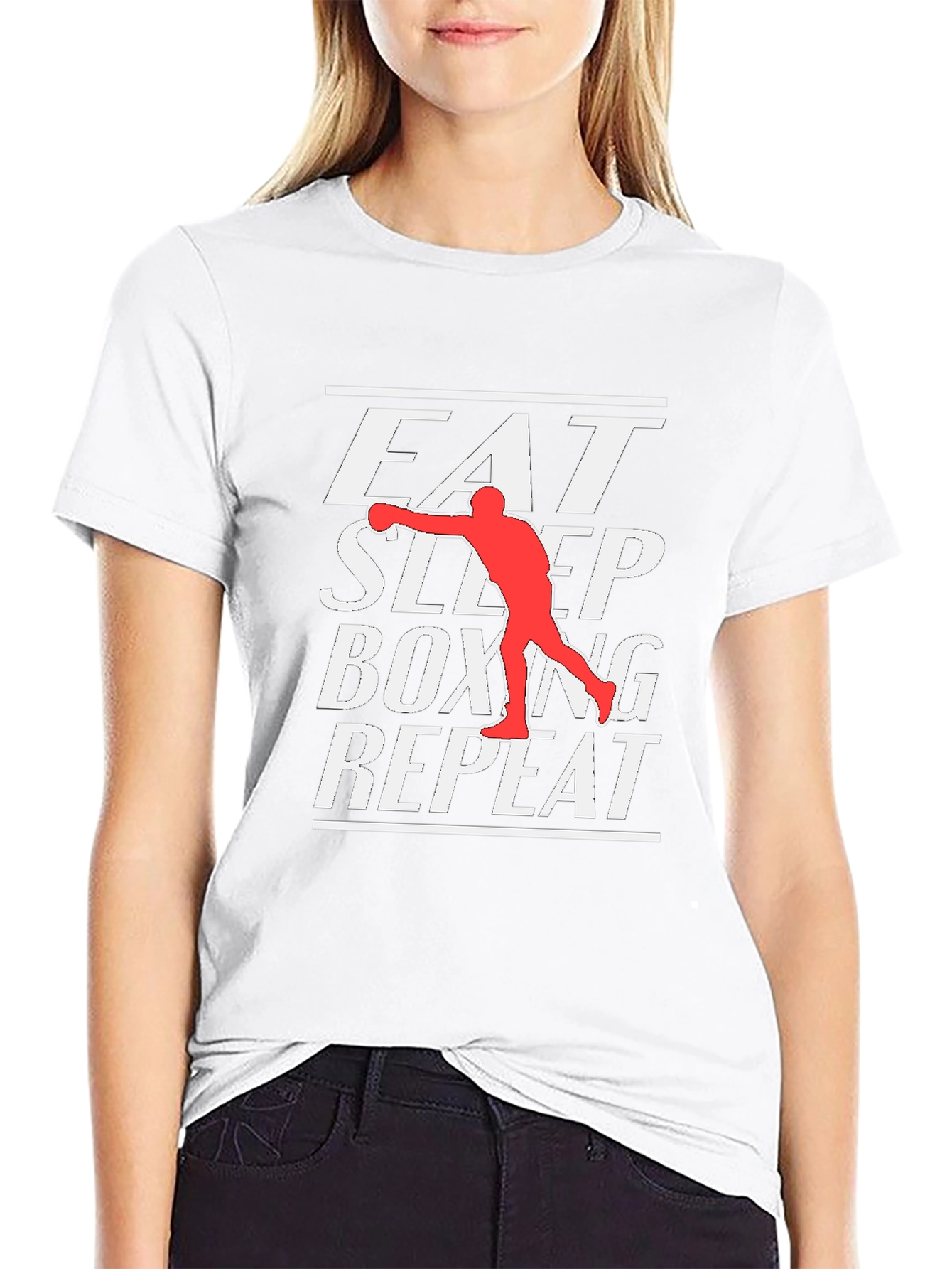 Eat Sleep Boxing Repeat Graphic T-Shirt