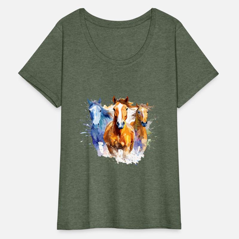 Graceful Gallop - Watercolor Style Horses Running