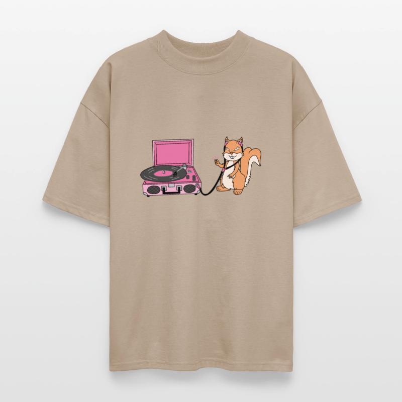 Groovy Squirrel Listening To Music DK - Pink