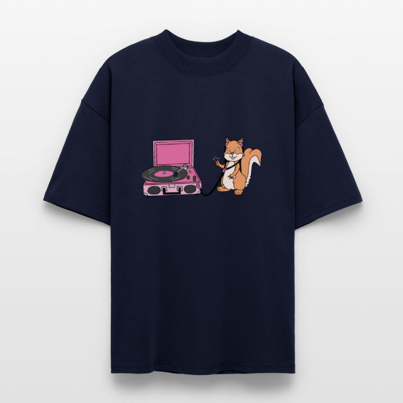 Groovy Squirrel Listening To Music DK - Pink