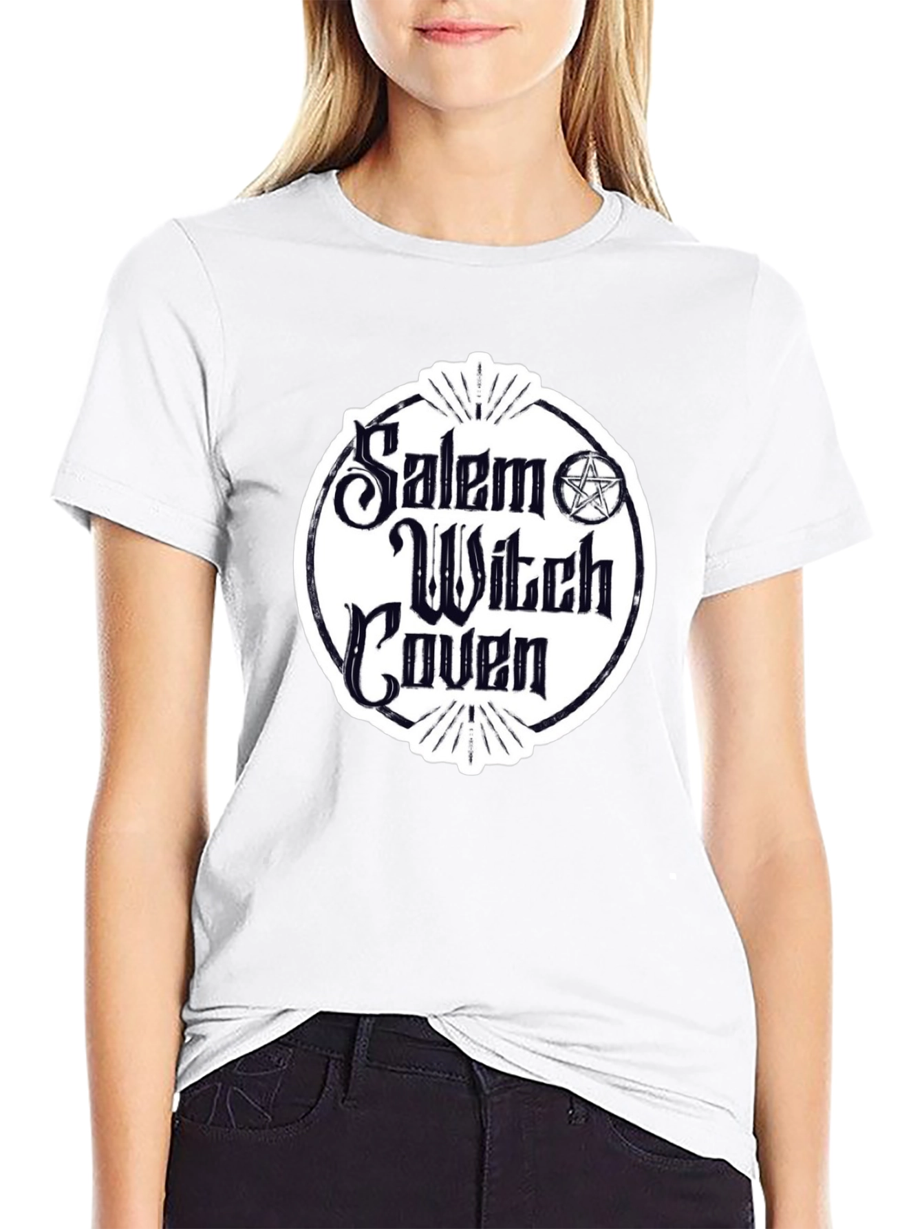 Salem Witch Coven Graphic T-Shirt - Black Cotton Tee