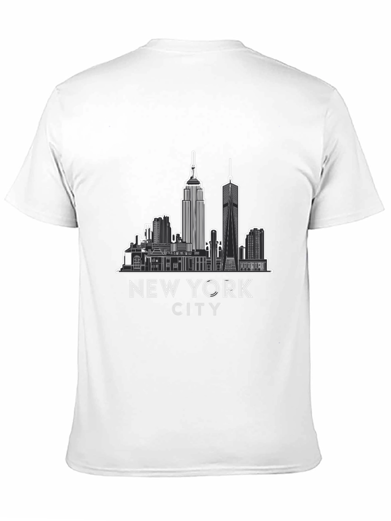 New York City Skyline Graphic Tee - Black