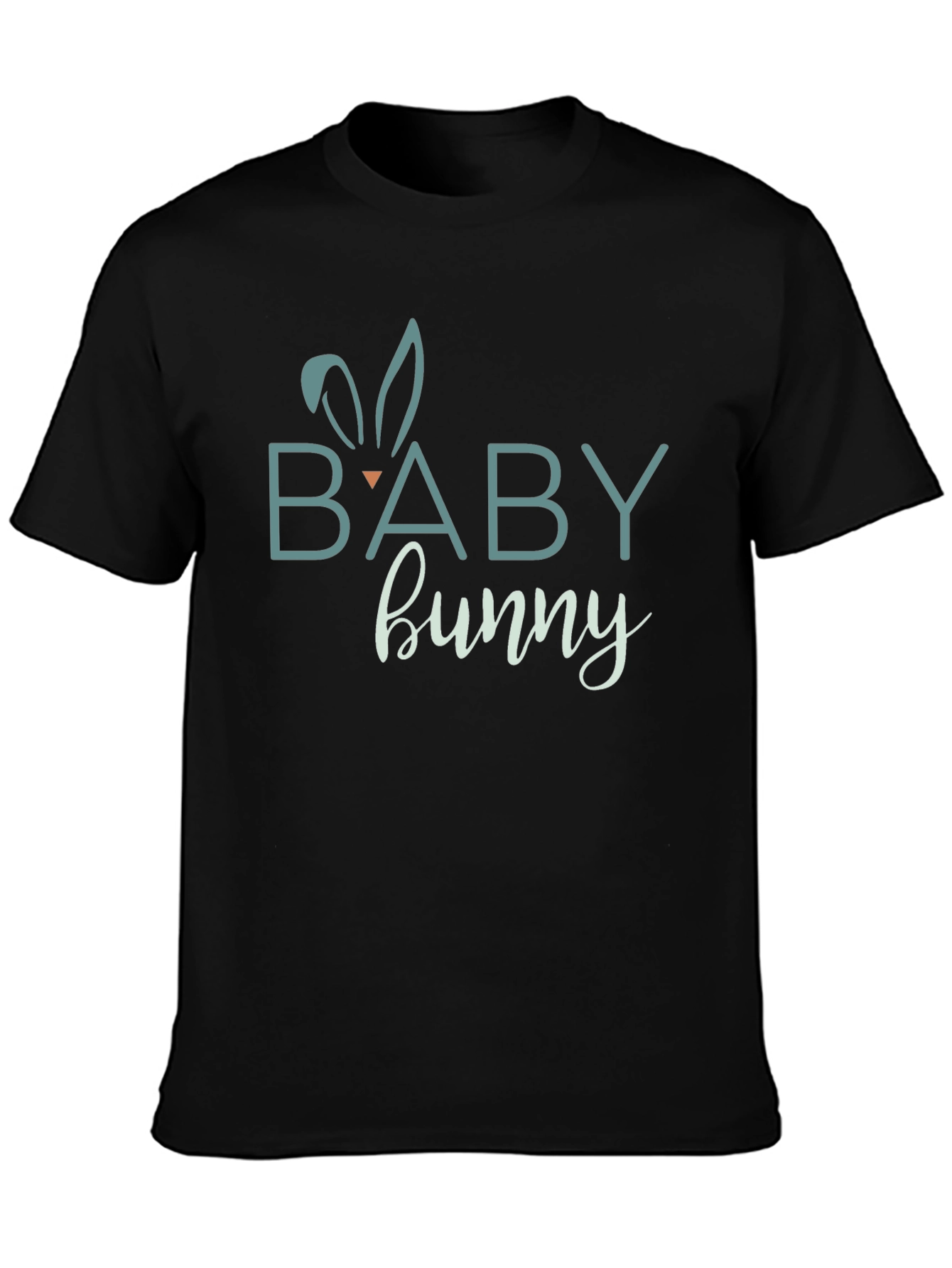 Baby Bunny Graphic Tee - Soft Cotton Black T-Shirt