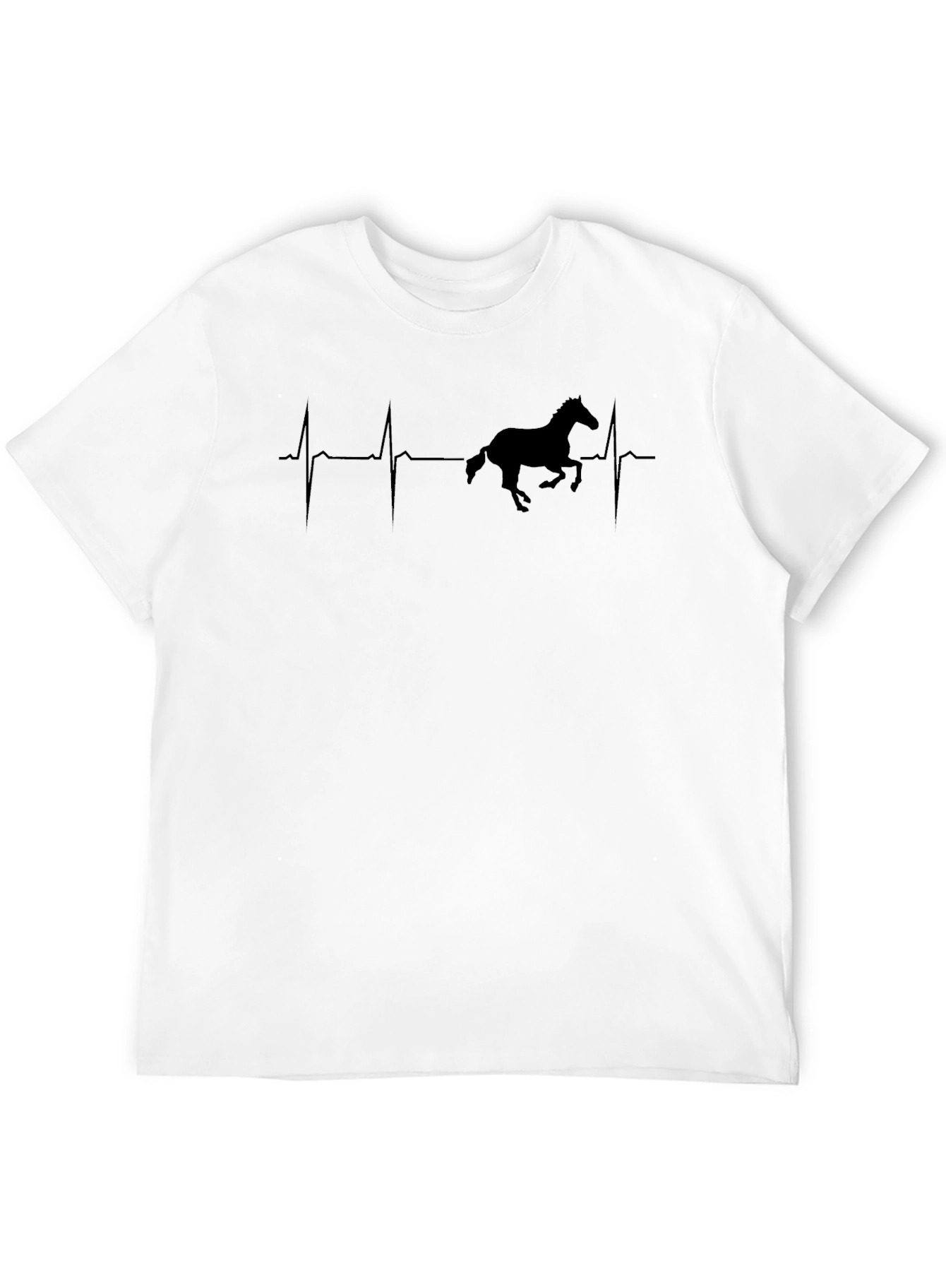 Horse Heartbeat Graphic T-Shirt - Unisex Crew Neck
