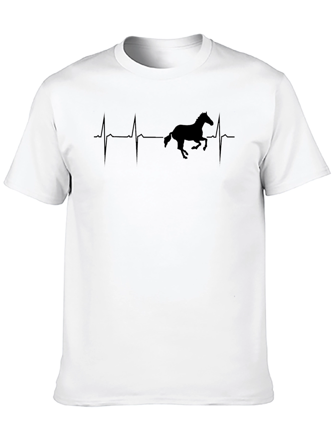 Horse Heartbeat Graphic T-Shirt - Unisex Crew Neck