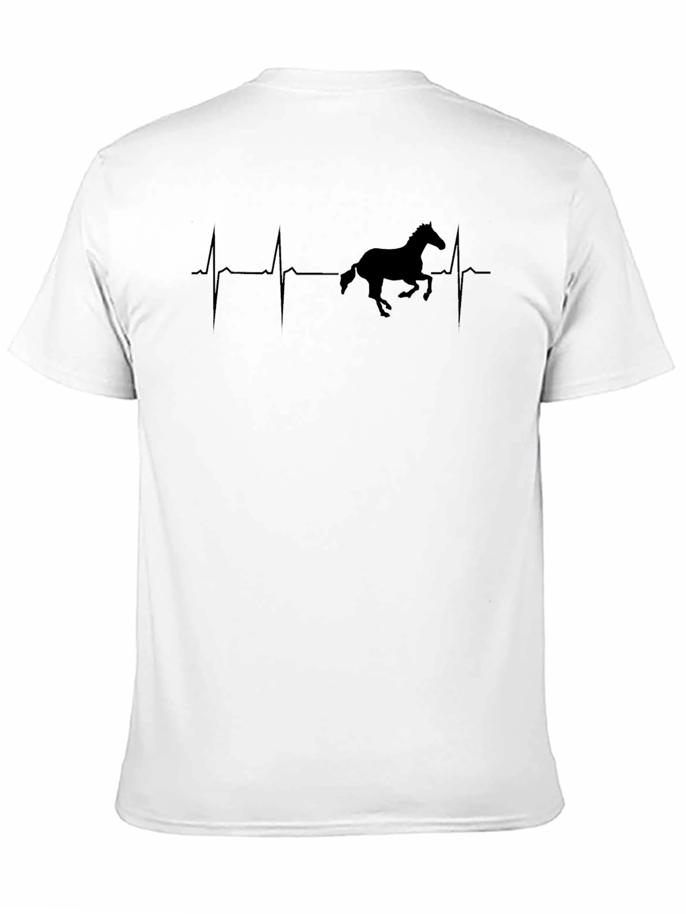 Horse Heartbeat Graphic T-Shirt - Unisex Crew Neck