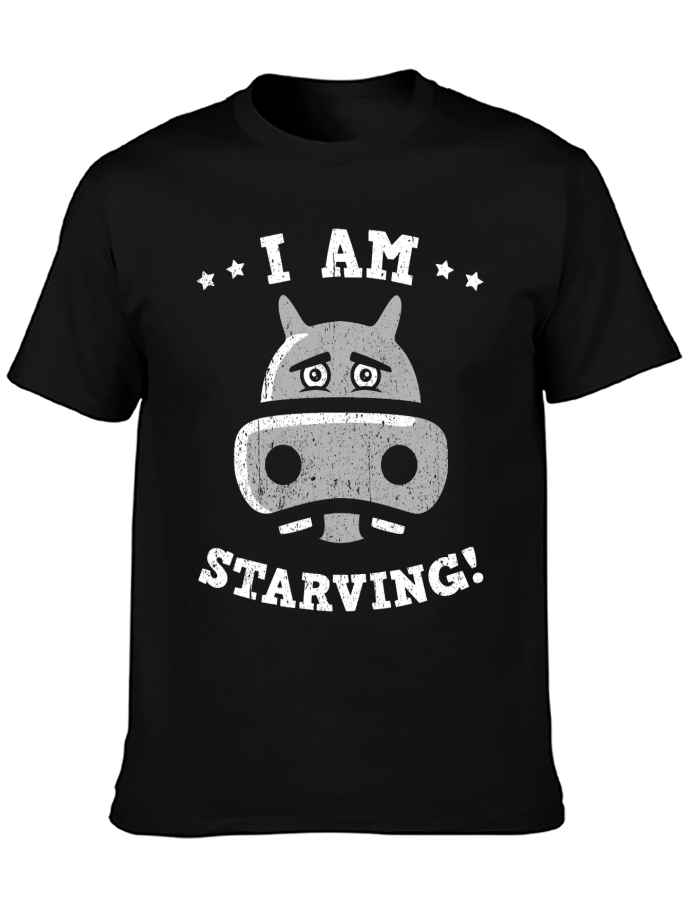 I Am Starving Hippo T-Shirt - Funny Animal Tee