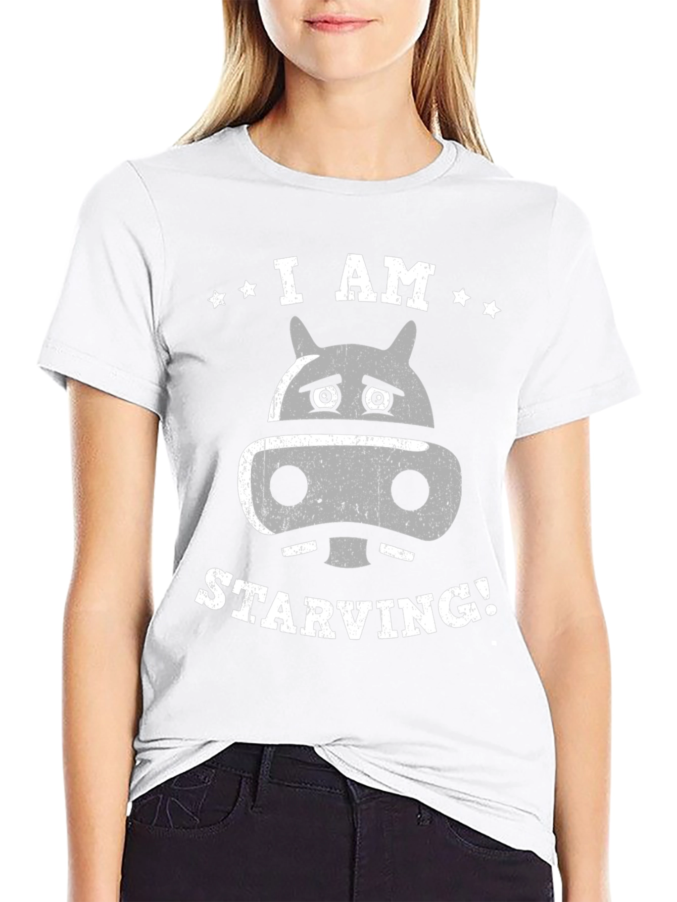 I Am Starving Hippo T-Shirt - Funny Animal Tee