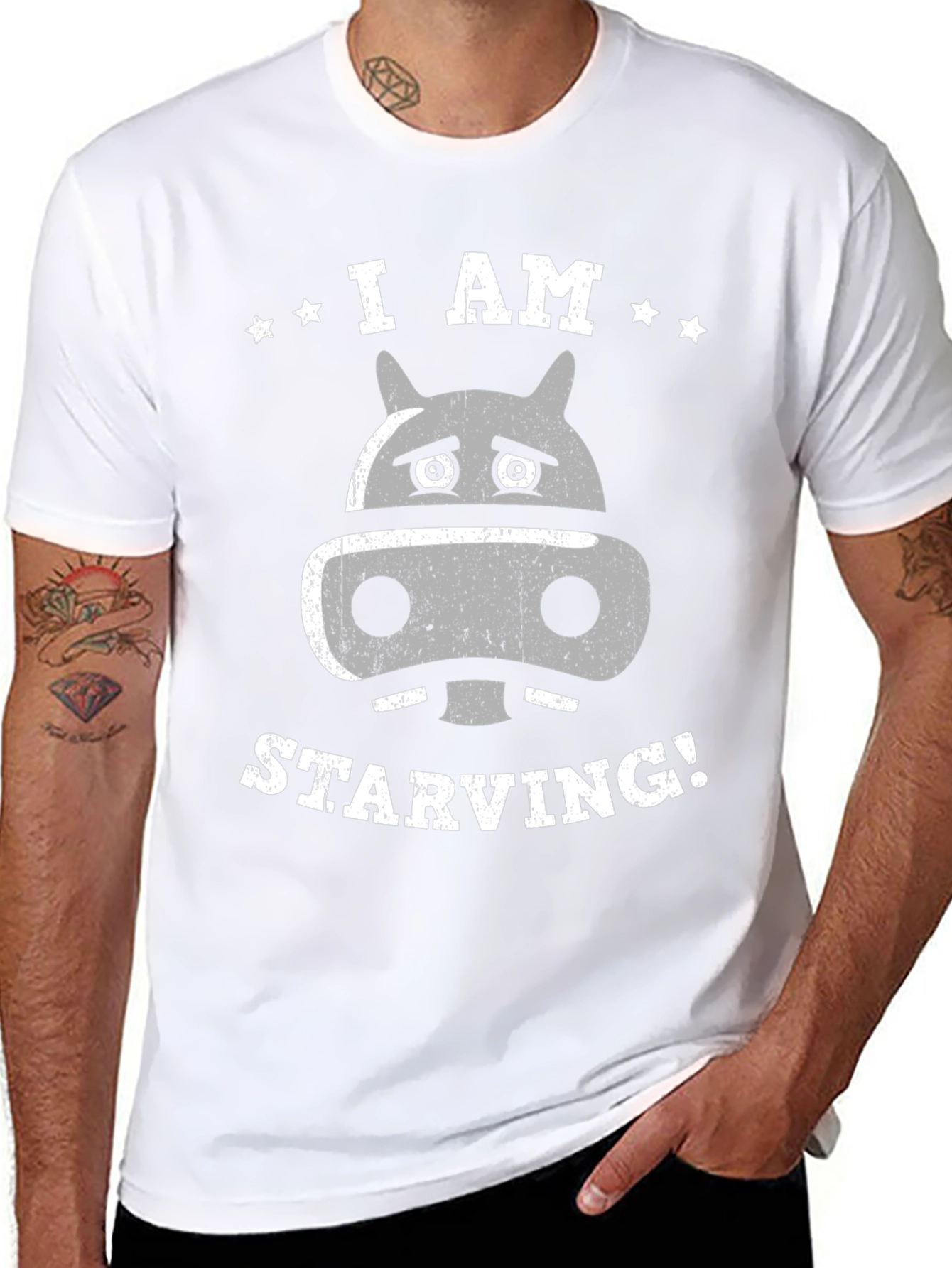 I Am Starving Hippo T-Shirt - Funny Animal Tee