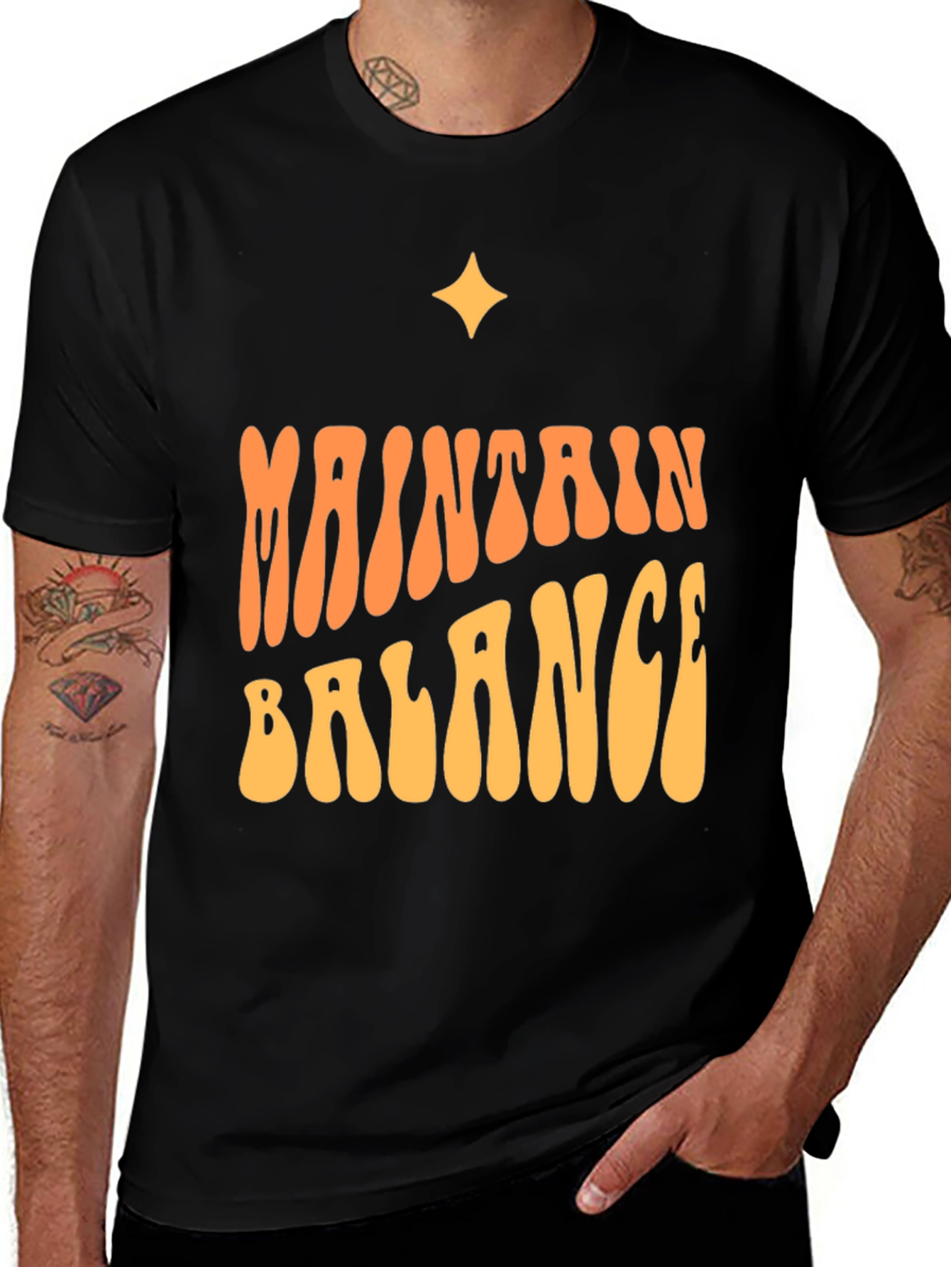 Maintain Balance Graphic Tee - Soft Cotton Blend