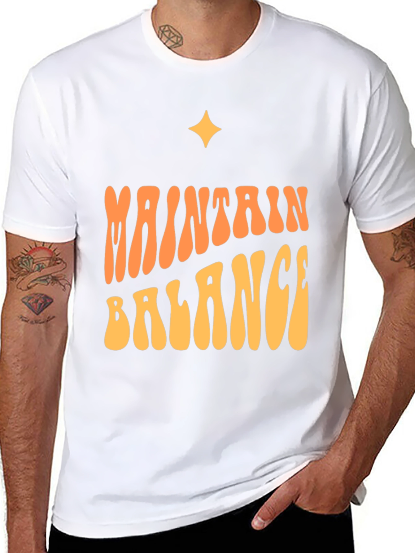 Maintain Balance Graphic Tee - Soft Cotton Blend