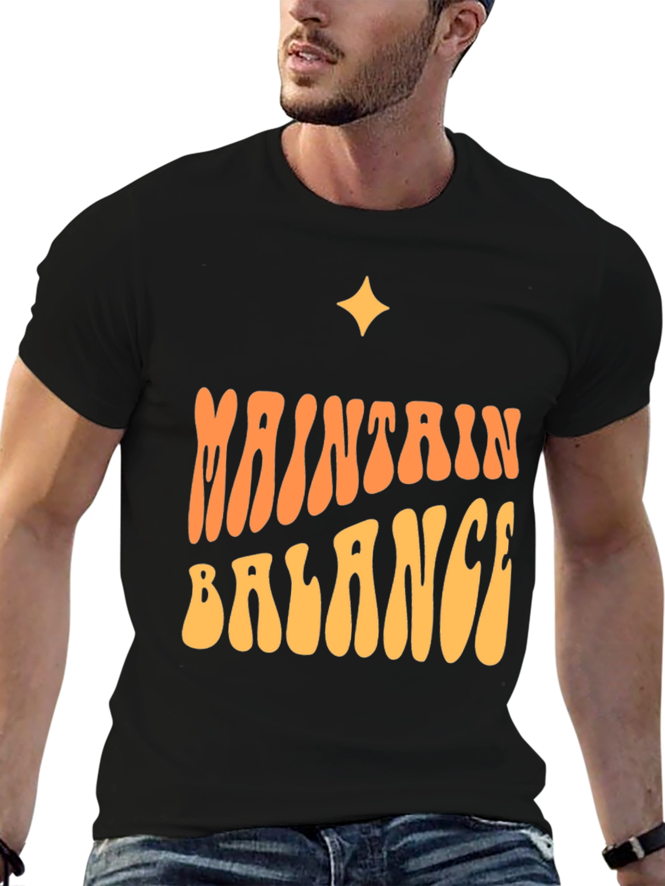 Maintain Balance Graphic Tee - Soft Cotton Blend