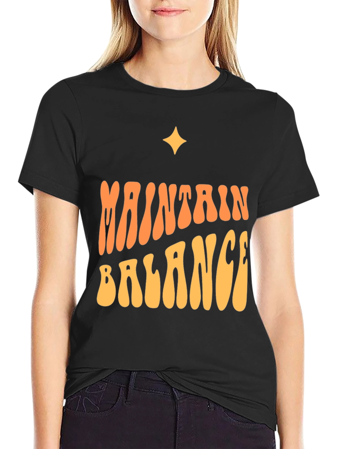 Maintain Balance Graphic Tee - Soft Cotton Blend