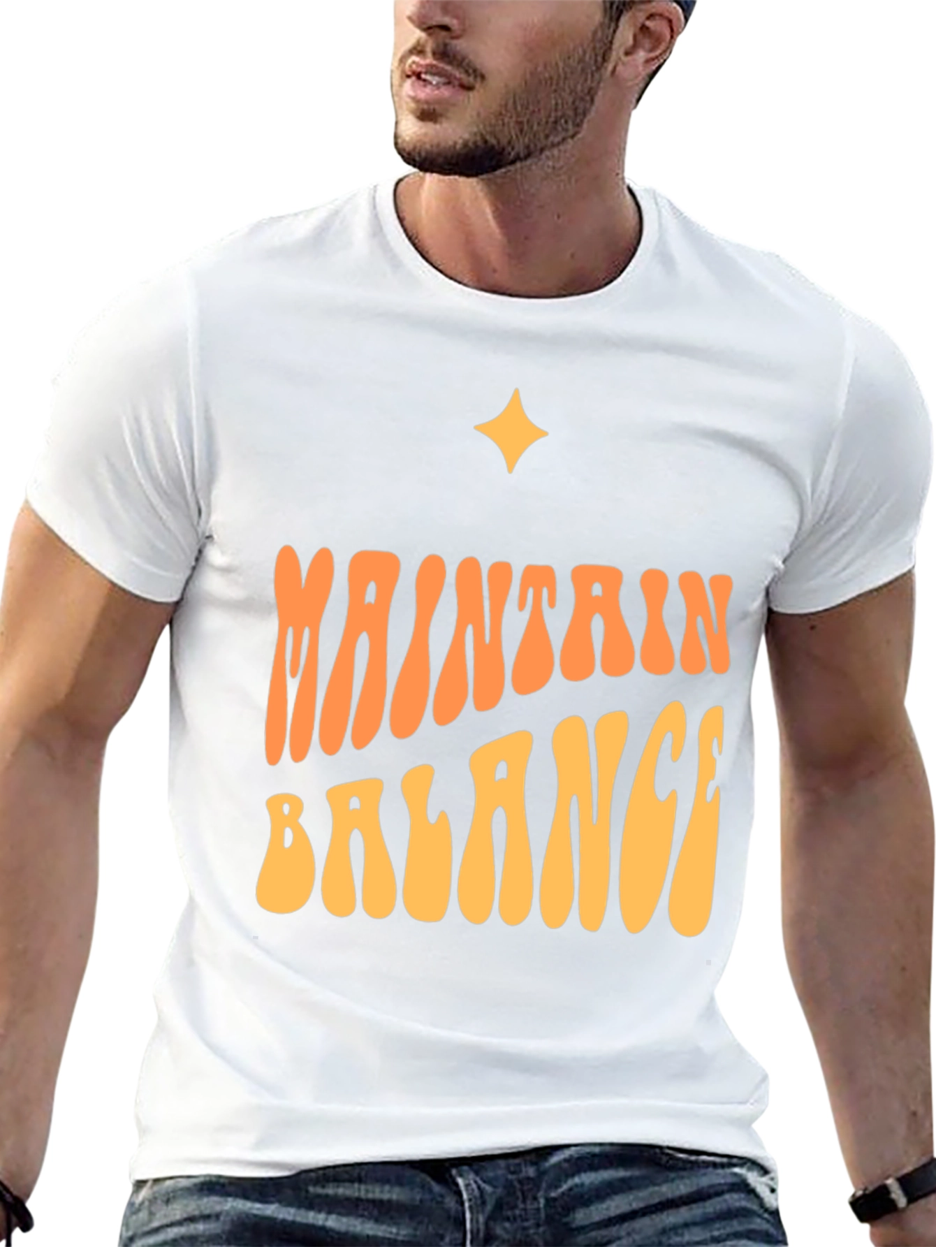 Maintain Balance Graphic Tee - Soft Cotton Blend