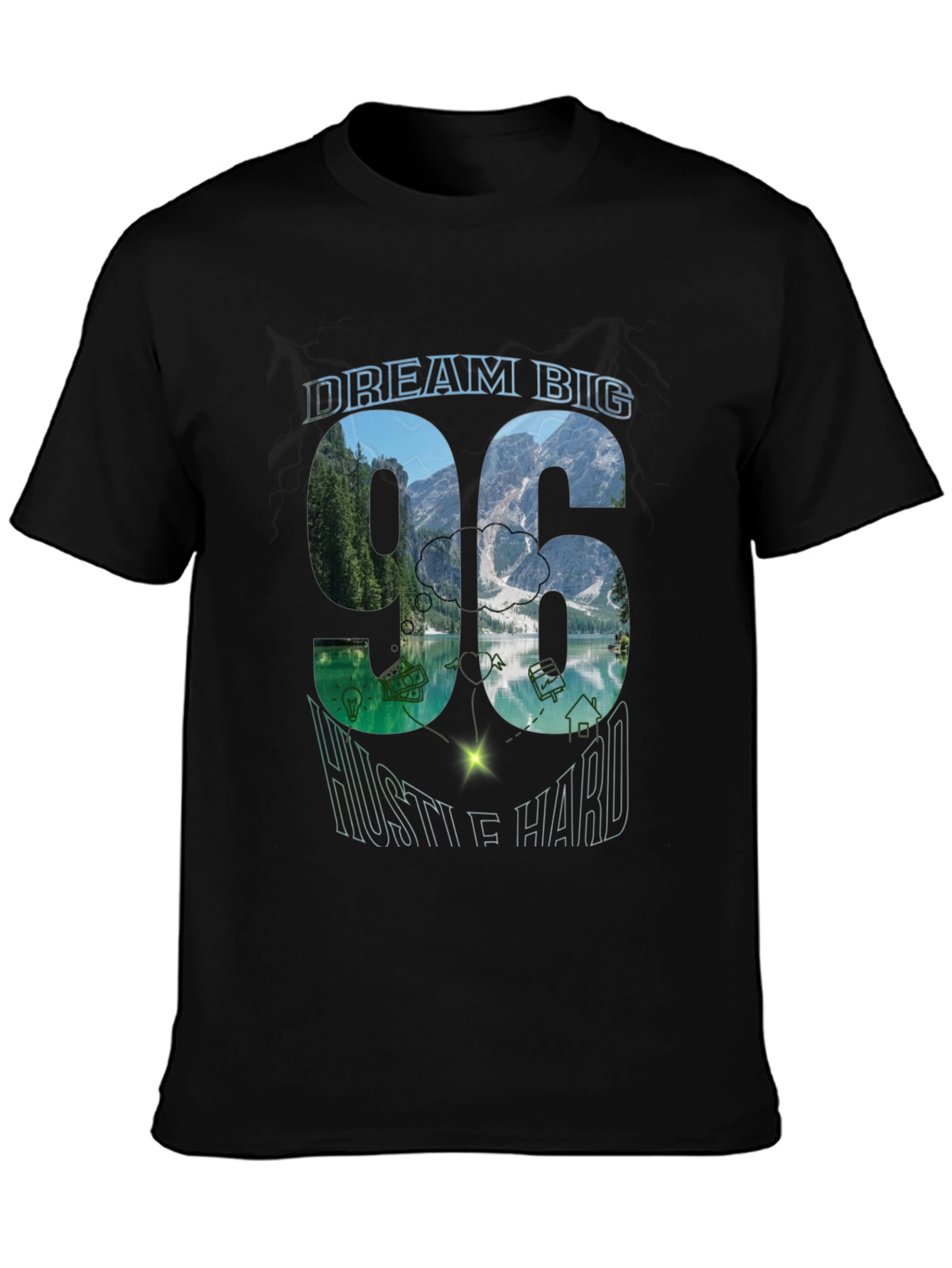 Dream Big Hustle Hard Graphic T-Shirt