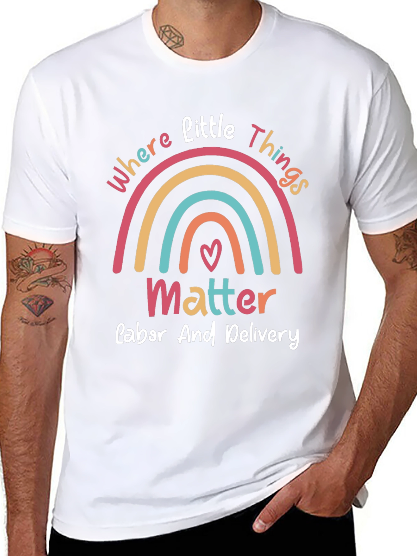 Labor & Delivery Rainbow Graphic Tee