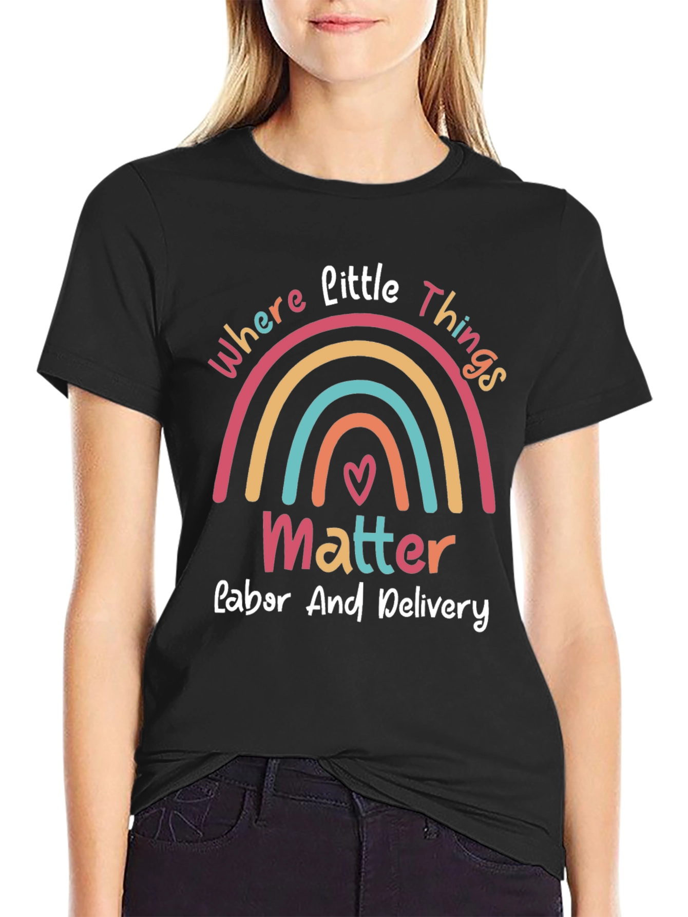 Labor & Delivery Rainbow Graphic Tee