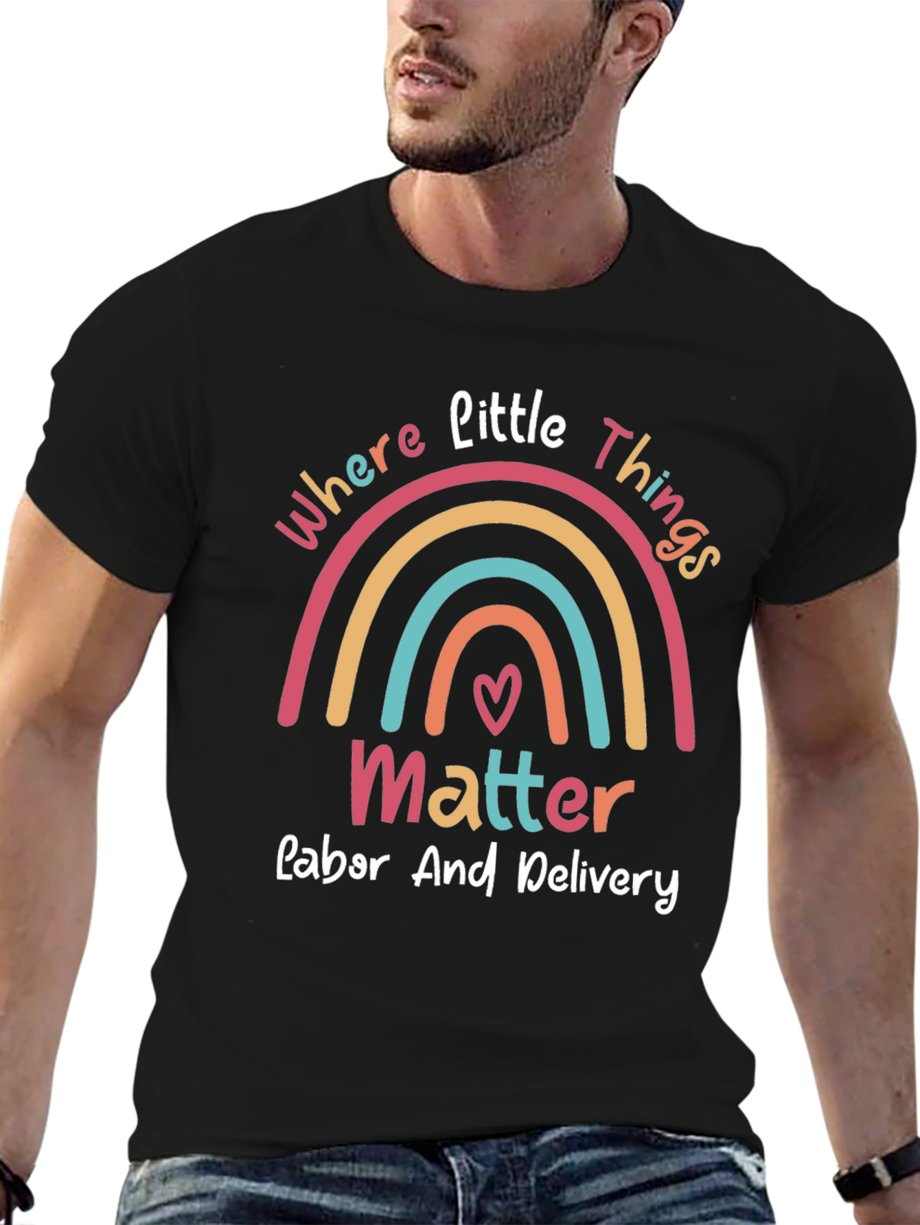 Labor & Delivery Rainbow Graphic Tee