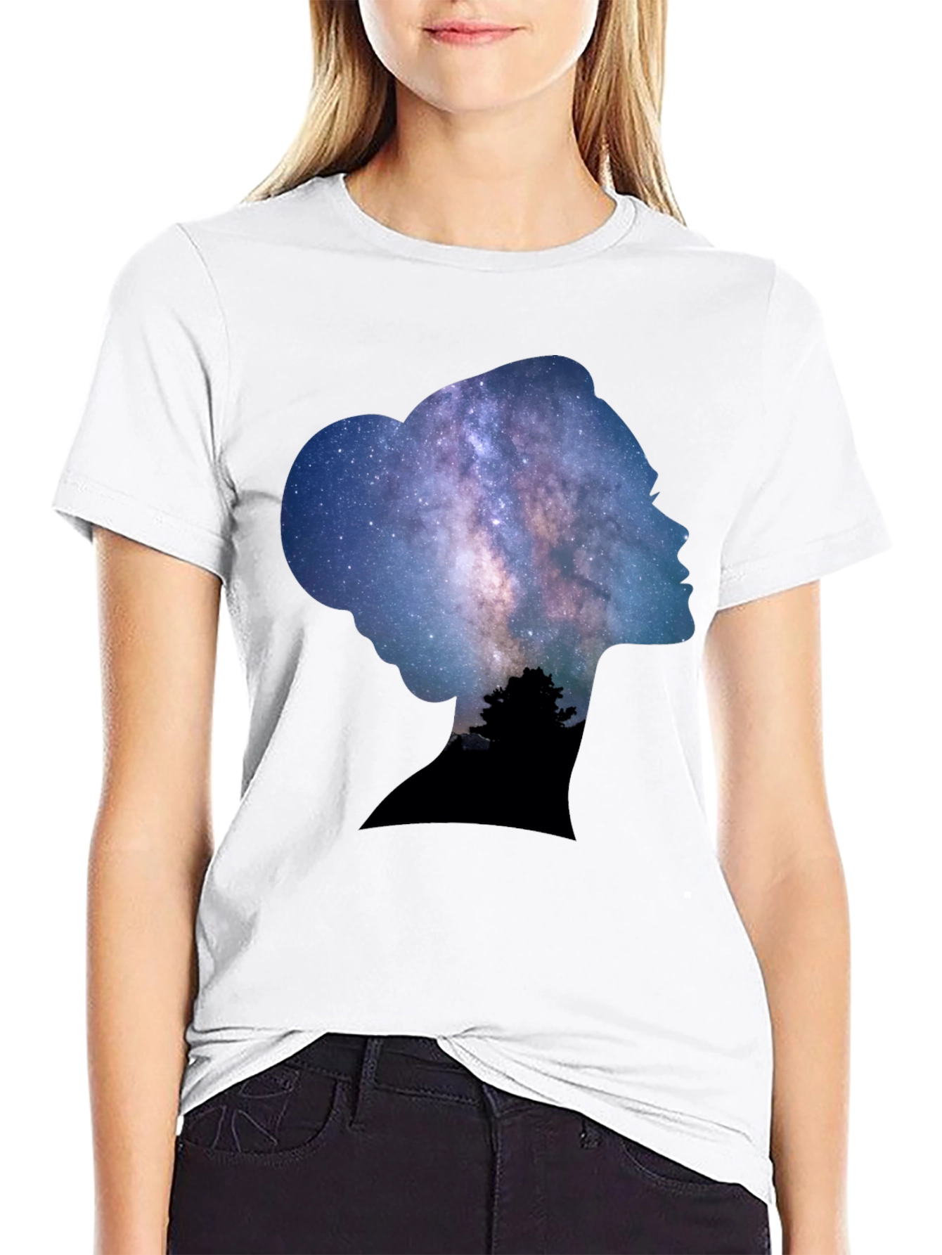 Leia Galaxy T-Shirt - Black