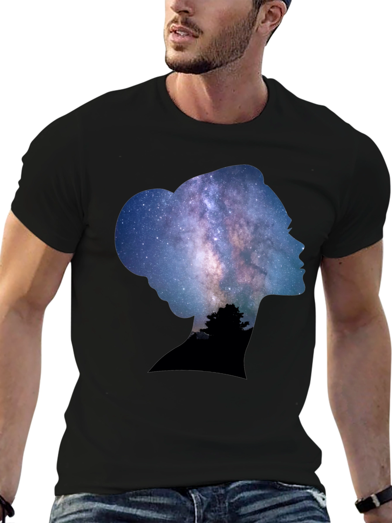 Leia Galaxy T-Shirt - Black