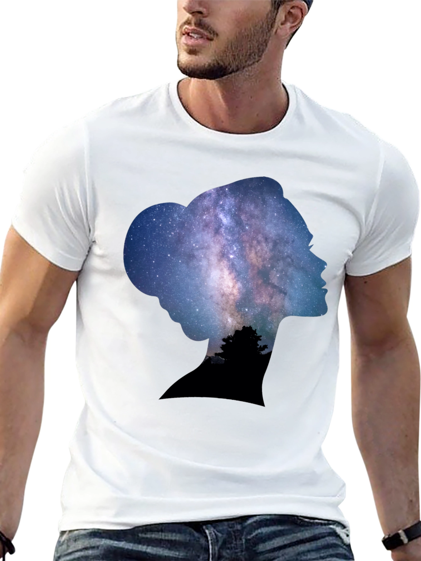Leia Galaxy T-Shirt - Black