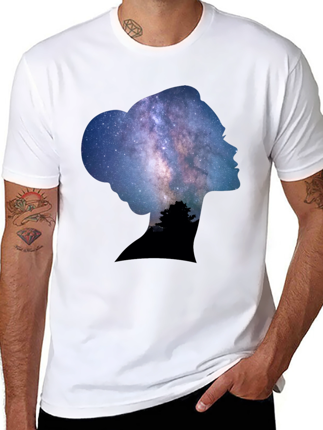 Leia Galaxy T-Shirt - Black
