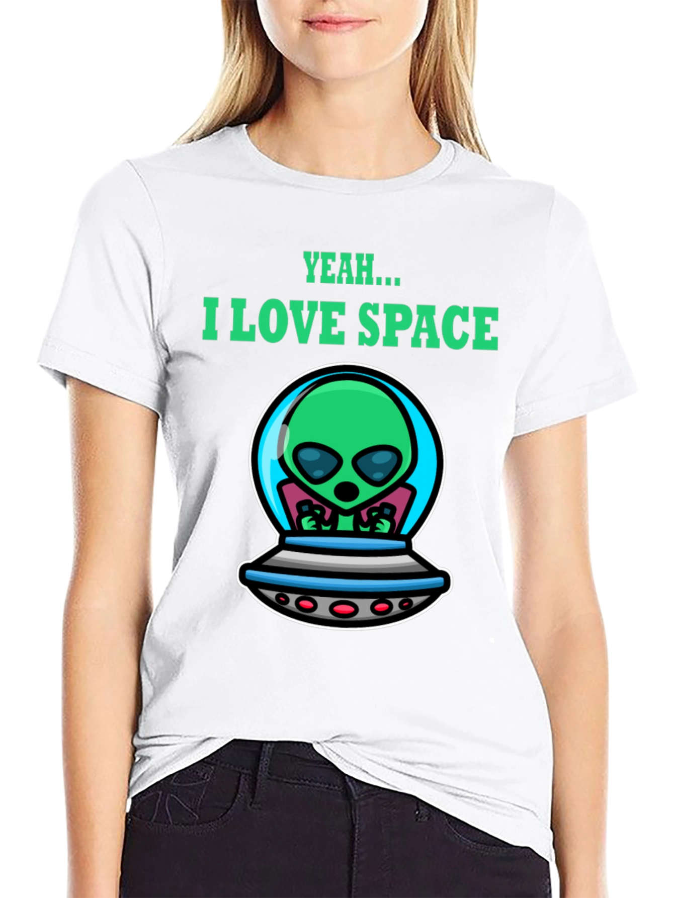Yeah...I Love Space Alien Graphic T-Shirt