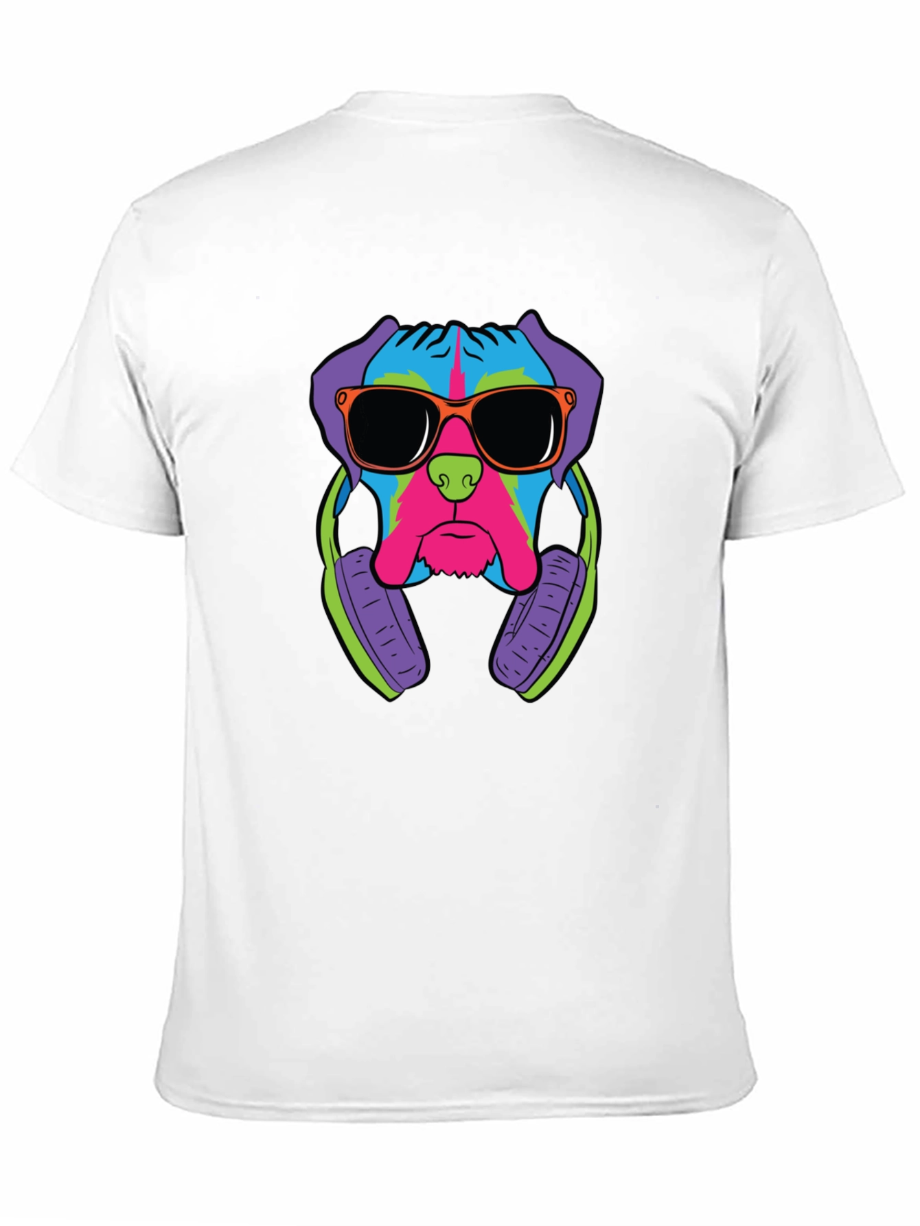 Cool Dog Graphic Tee - Black Cotton T-Shirt