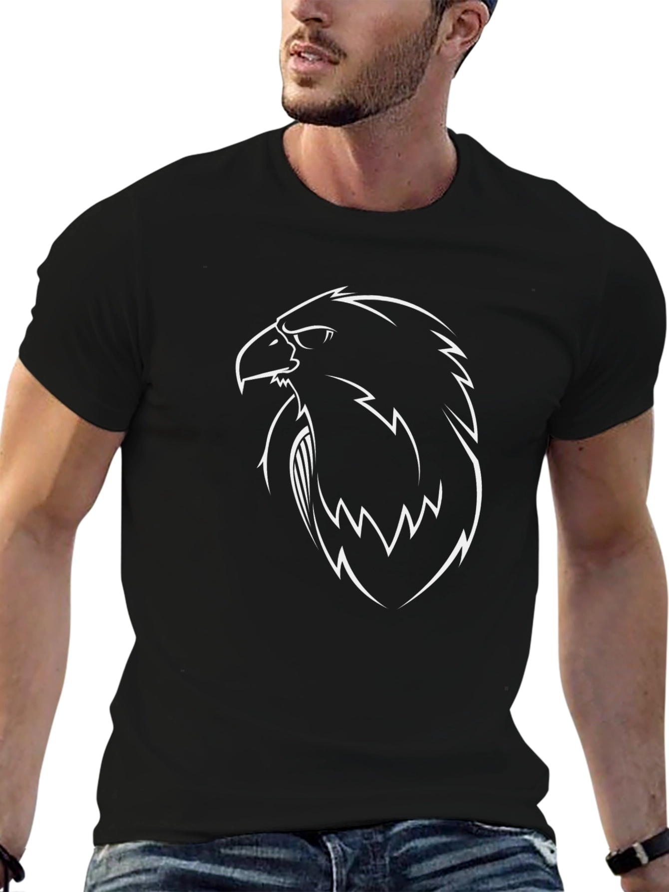 Black Eagle Graphic Tee - Stylish Mens T-Shirt