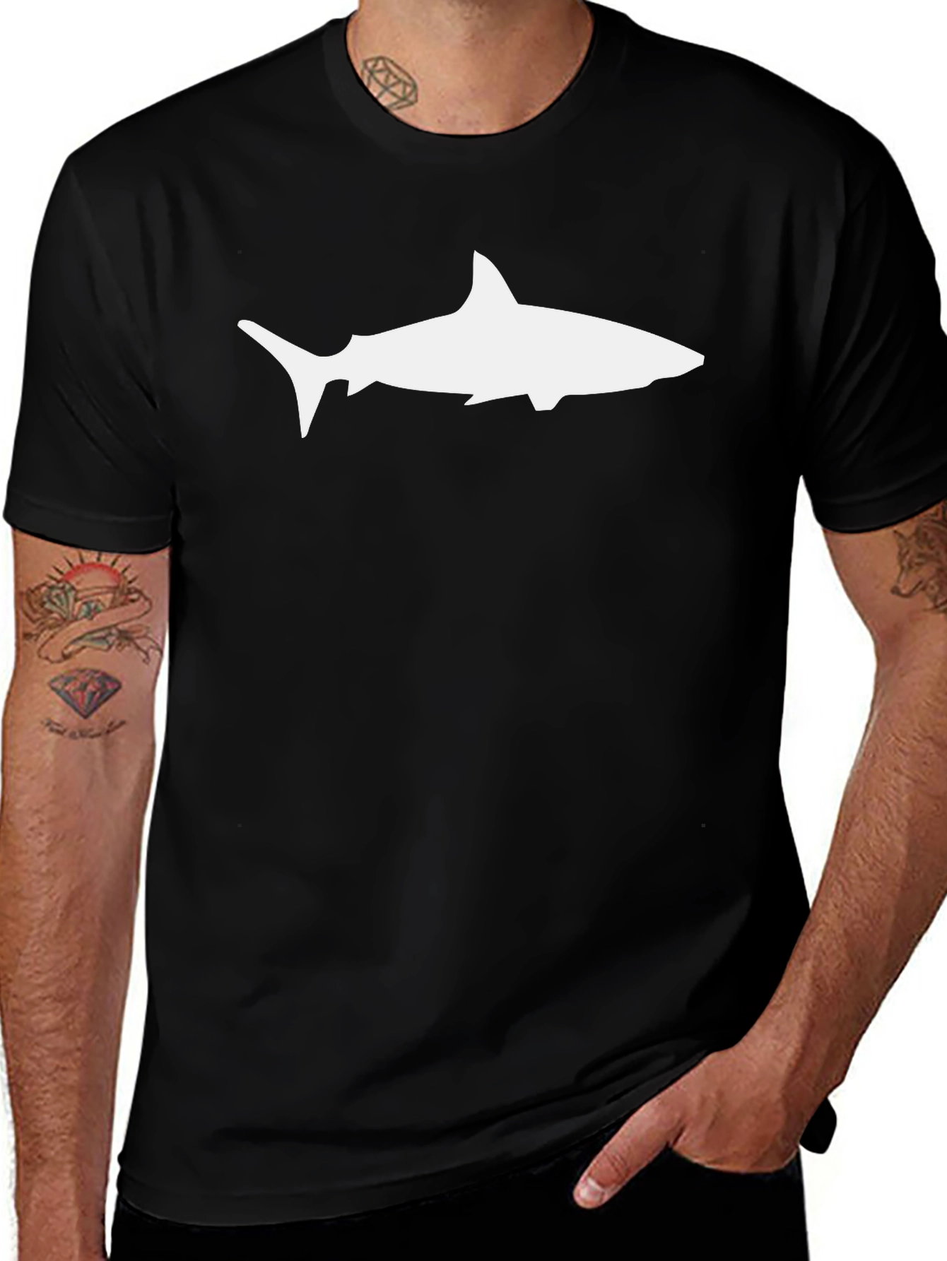 Shark Graphic T-Shirt - Stylish Mens Tee